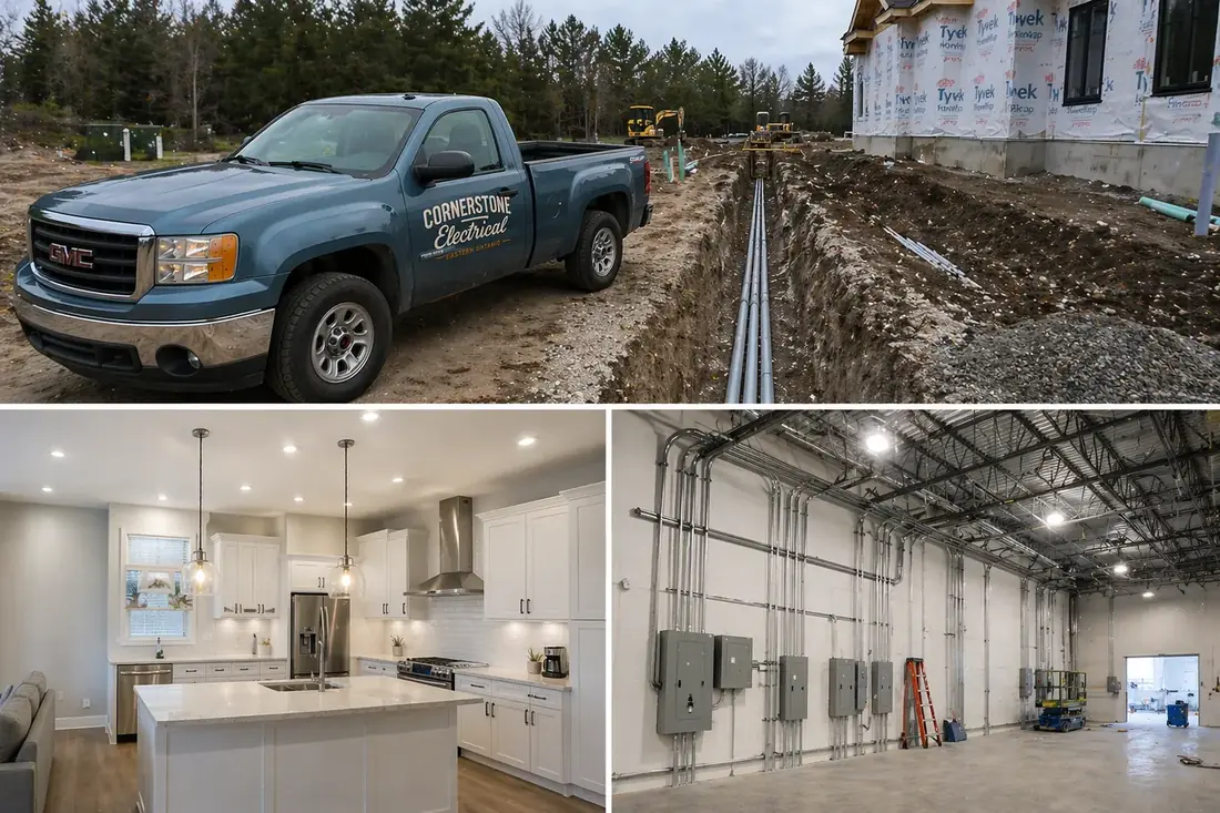 Residential electrical installation by Cornerstone Electrical